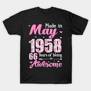 May 1958 66Th 66 Floral T-Shirt